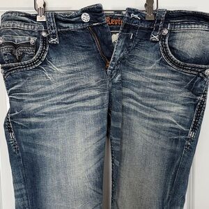 Rock Revival Blue Straight Men Jeans